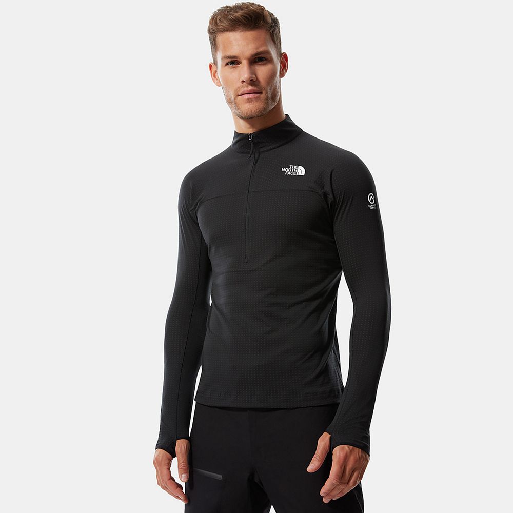 The North Face Fleece Mens Australia - The North Face Summit Half-Zip Dot Black Mountaineering (JKF-